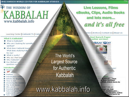 Bnei Baruch World Center for Kabbalah Studies - www.kabbalah.info